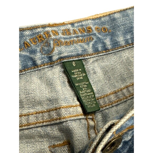 Lauren Jeans Co. By Ralph Lauren Bootcut Jeans Light Wash Mid Rise Size 6 Preppy - Picture 3 of 9
